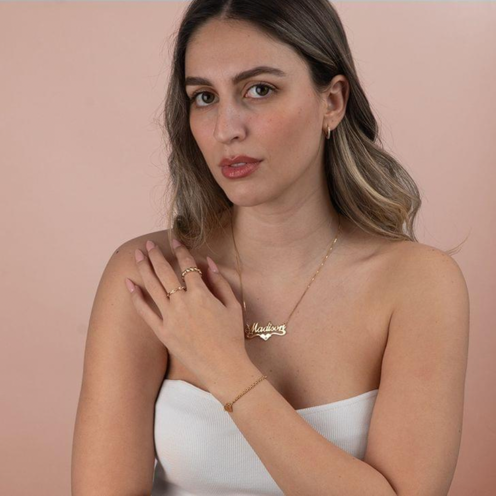 Birthstone Name Necklace