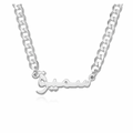 Arabic Name Thick Chain Necklace, Gold, Silver, Rose Gold, 18k 24k
