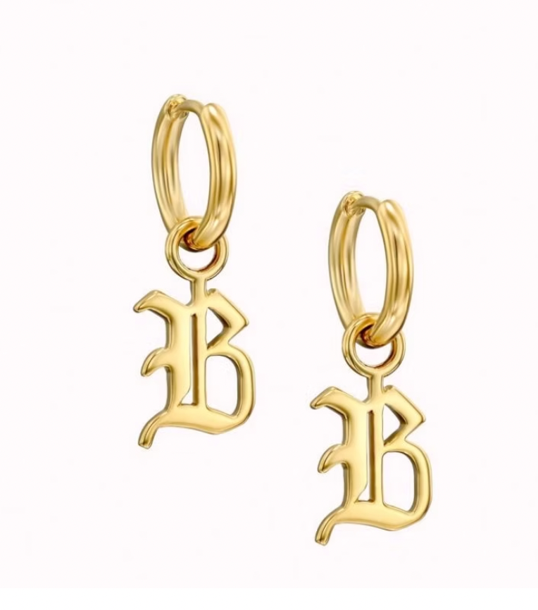 Initial Earrings