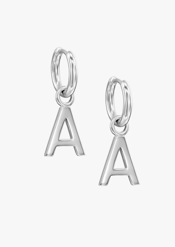 Silver earrings with charms gold, sterling silver, rose gold, plated, 18k, makana jewellery, luxury