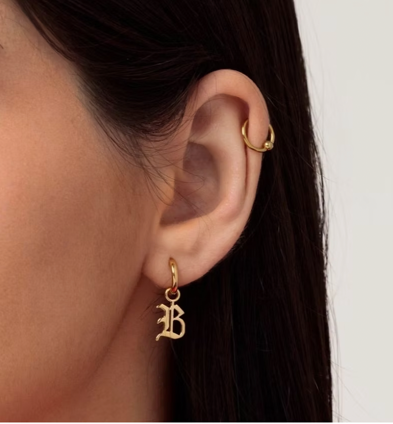 Initial Earrings