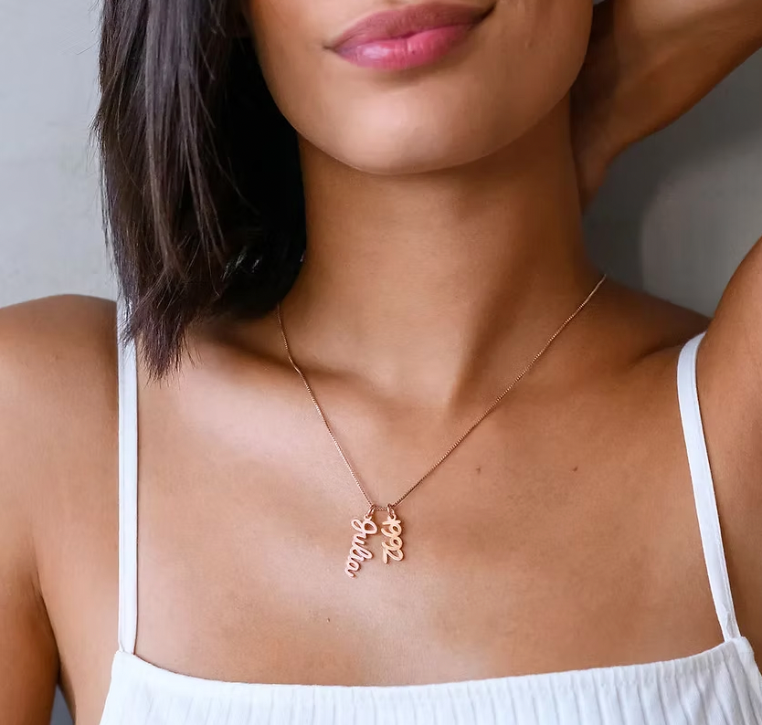 Vertical Name Necklace