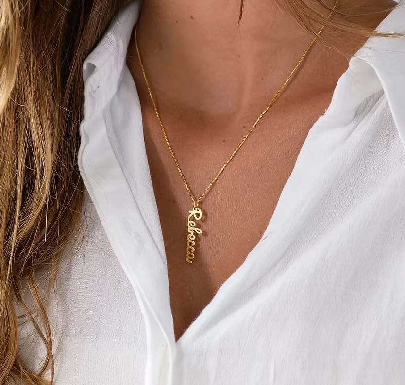 Vertical Name Necklace
