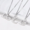 Arabic Zirconia Initial Necklace