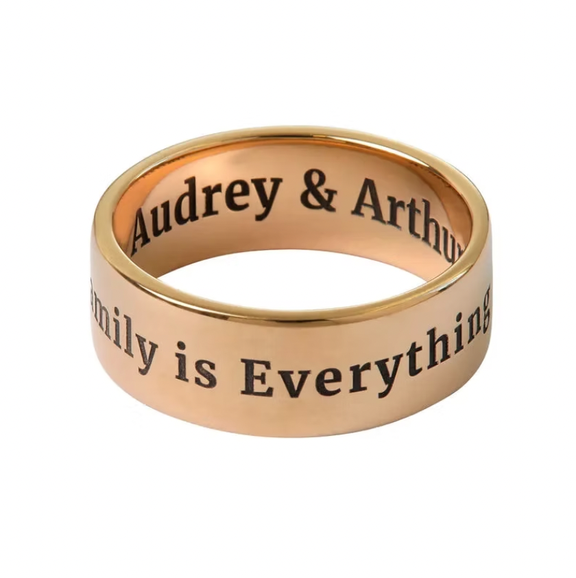 Wide Engraved Band Ring
