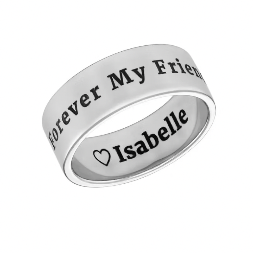 Wide Engraved Band Ring