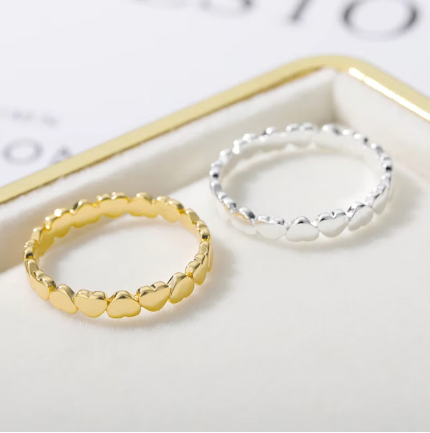 Tiny Heart Stackable Ring