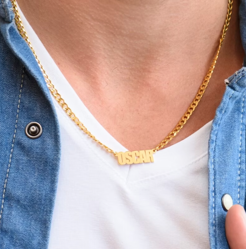 Thick Chain Name Necklace