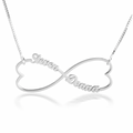 Silver infinity name necklace. Heart Infinity Necklace. gold. silver. rose gold. plated/ gold. silver. rose gold. plated 18k solid sterling silver. makana jewellery jewelry