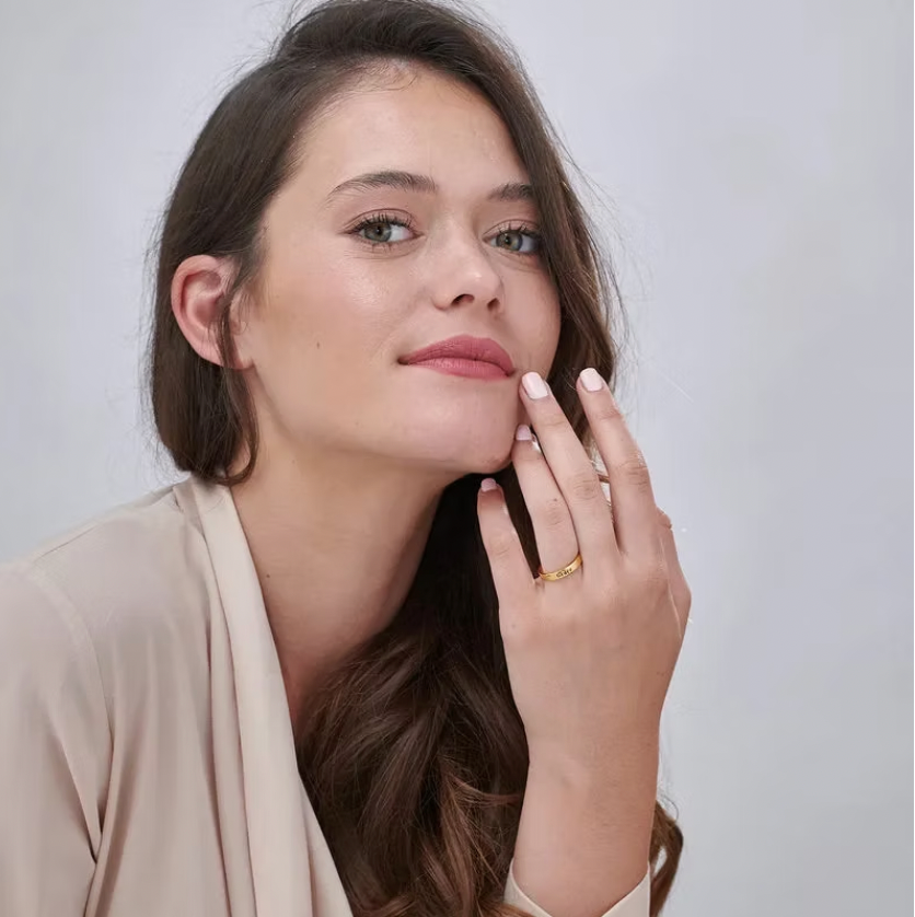 Engraved Thin Band Ring
