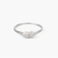 Engraved Heart Signet Ring