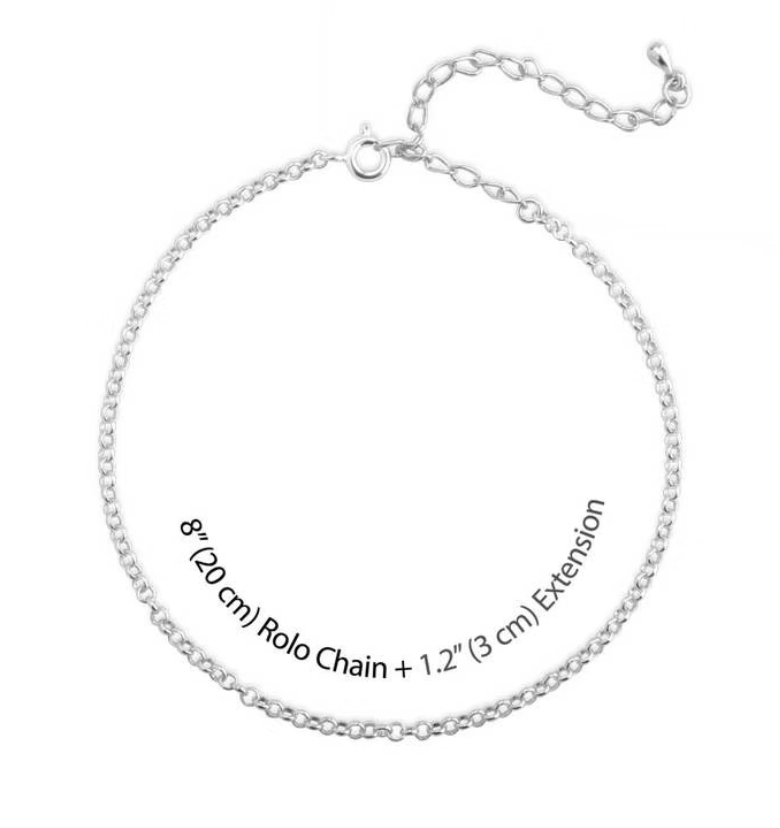 Personalized Initial Anklet with Birthstone