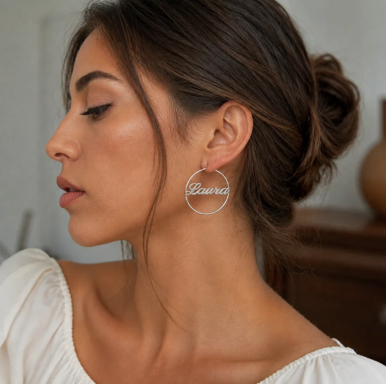Hoop Name Earring