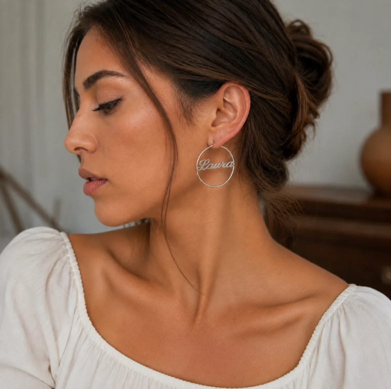 Hoop Name Earring