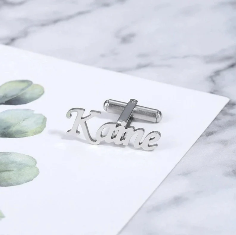 Personalised Name Cutting Cufflink
