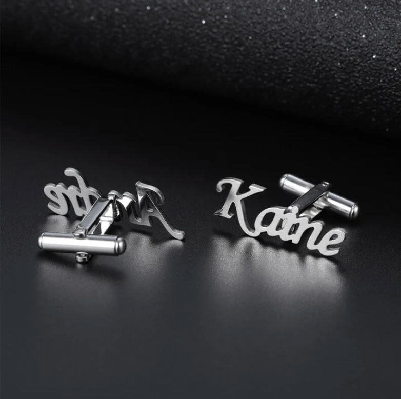 Personalised Name Cutting Cufflink