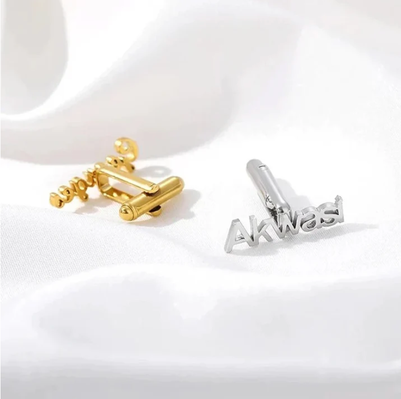 Personalised Name Cutting Cufflink