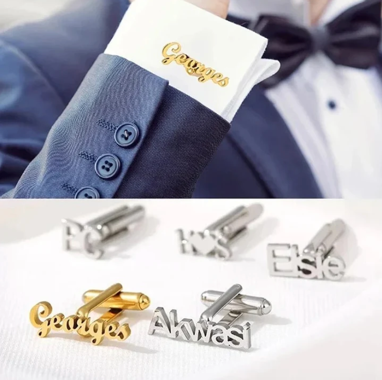 Personalised Name Cutting Cufflink
