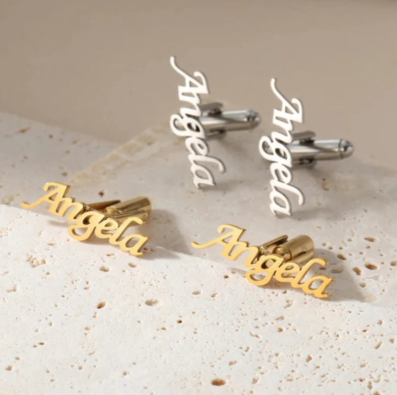 Personalised Name Cutting Cufflink