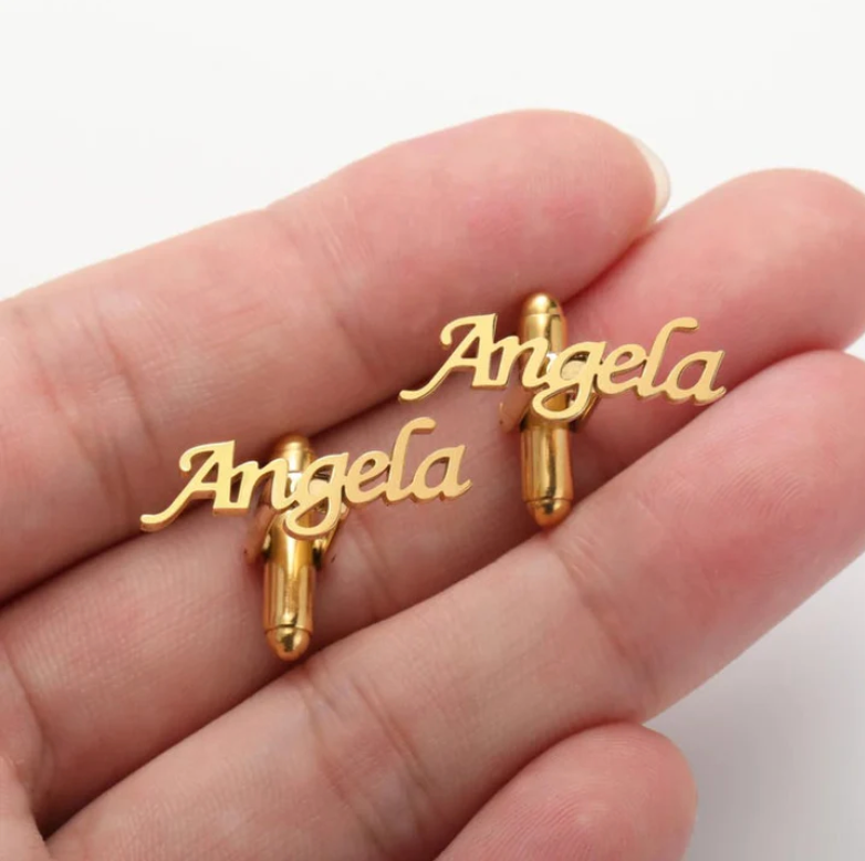 Personalised Name Cutting Cufflink