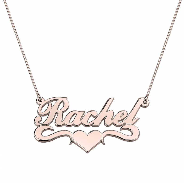 Name Necklace with Heart