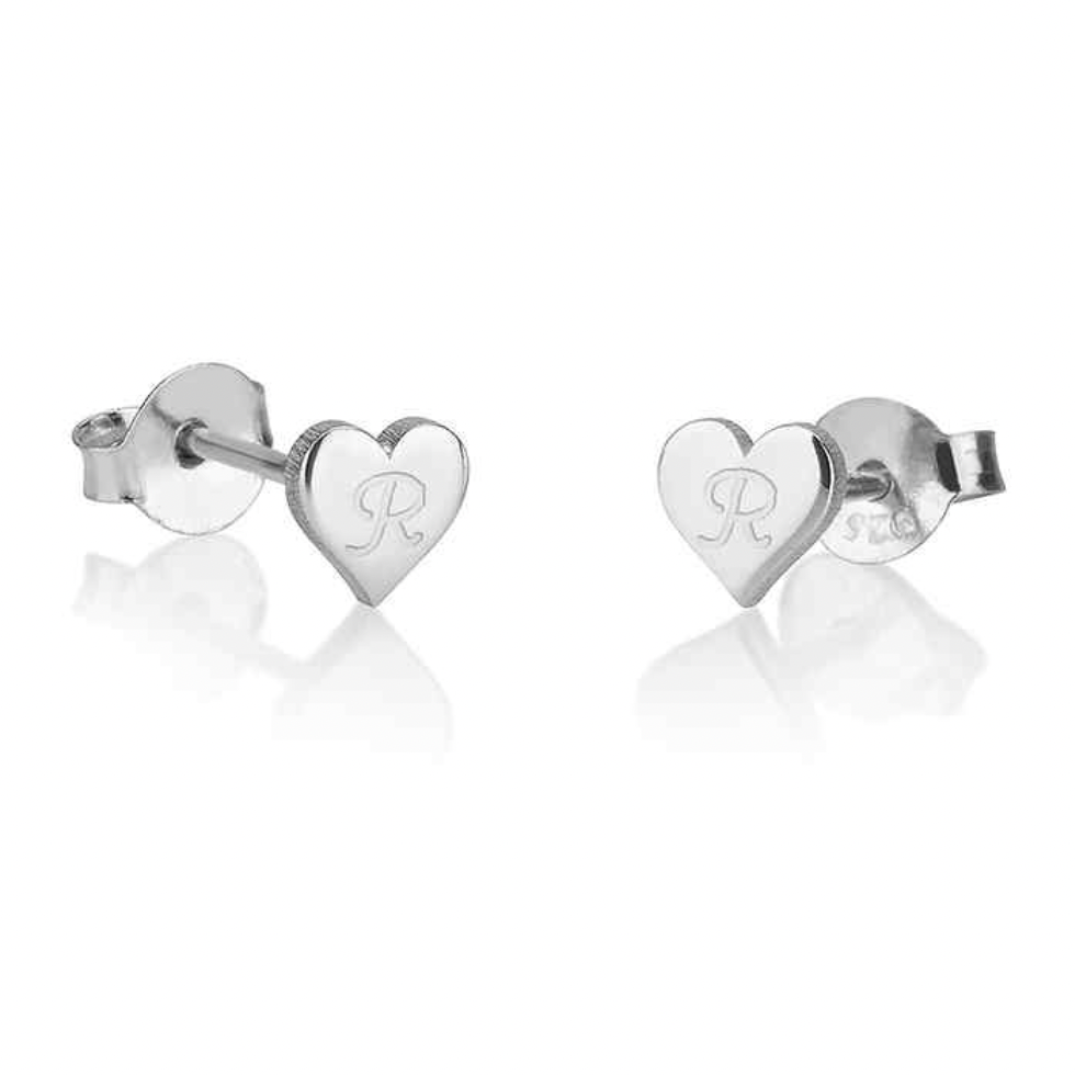 Heart Intial Studs