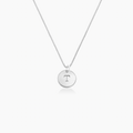 Engraved Initial Disk Necklace