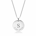 Personalized Initial Date Necklace-925 Sterling Silver. gold. rose gold. silver. plated. gold. silver. rose gold. plated 18k solid sterling silver. makana jewellery jewelry