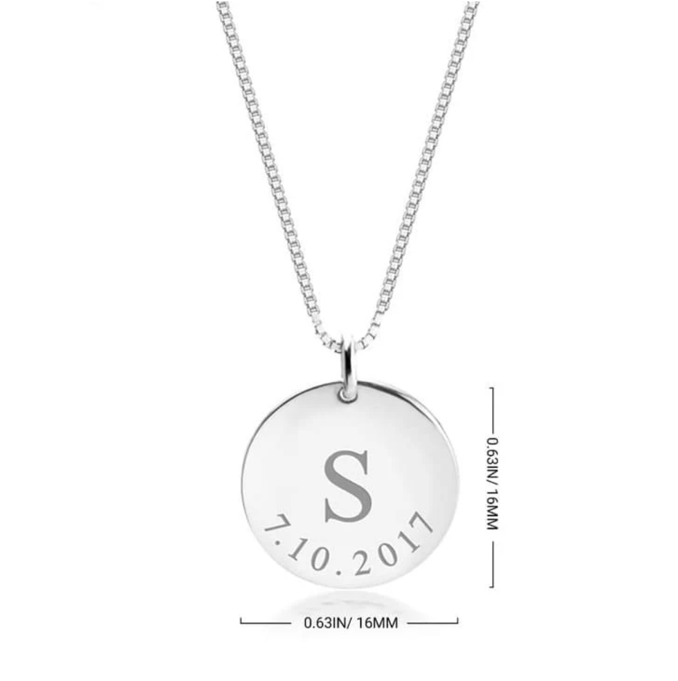 Initial & Date Necklace