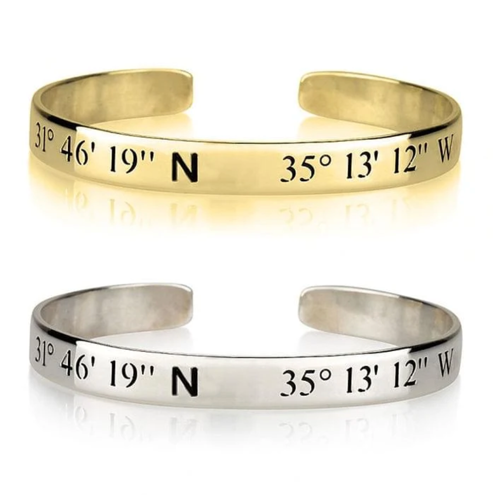 Longitude and Latitude Bracelet