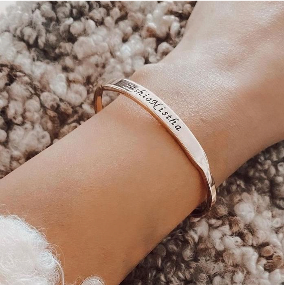 Engraved Cuff Bracelet