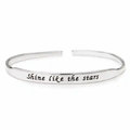 A polished silver cuff bracelet engraved. gold plated, sterling silver 925, rose gold plated, imitation jewellery, Makana Jewellery, 18k, jewelry