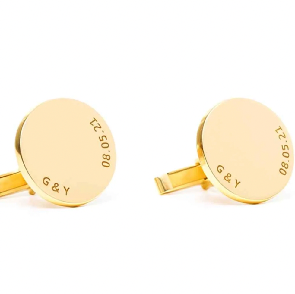 Engraved Name Cufflink In Different Patterns & Fonts