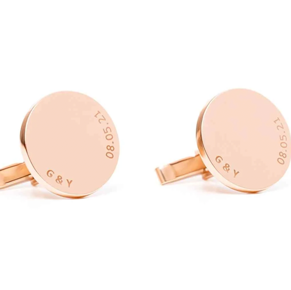 Engraved Name Cufflink In Different Patterns & Fonts