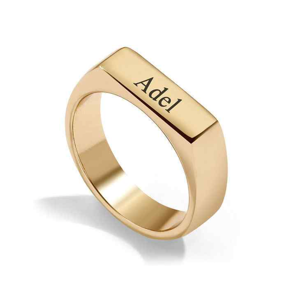 engraved ring names gold, rose, silver sterling, jewellery, jewerly, 18K plated. makana jewellery