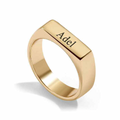 engraved ring names gold, rose, silver sterling, jewellery, jewerly, 18K plated. makana jewellery