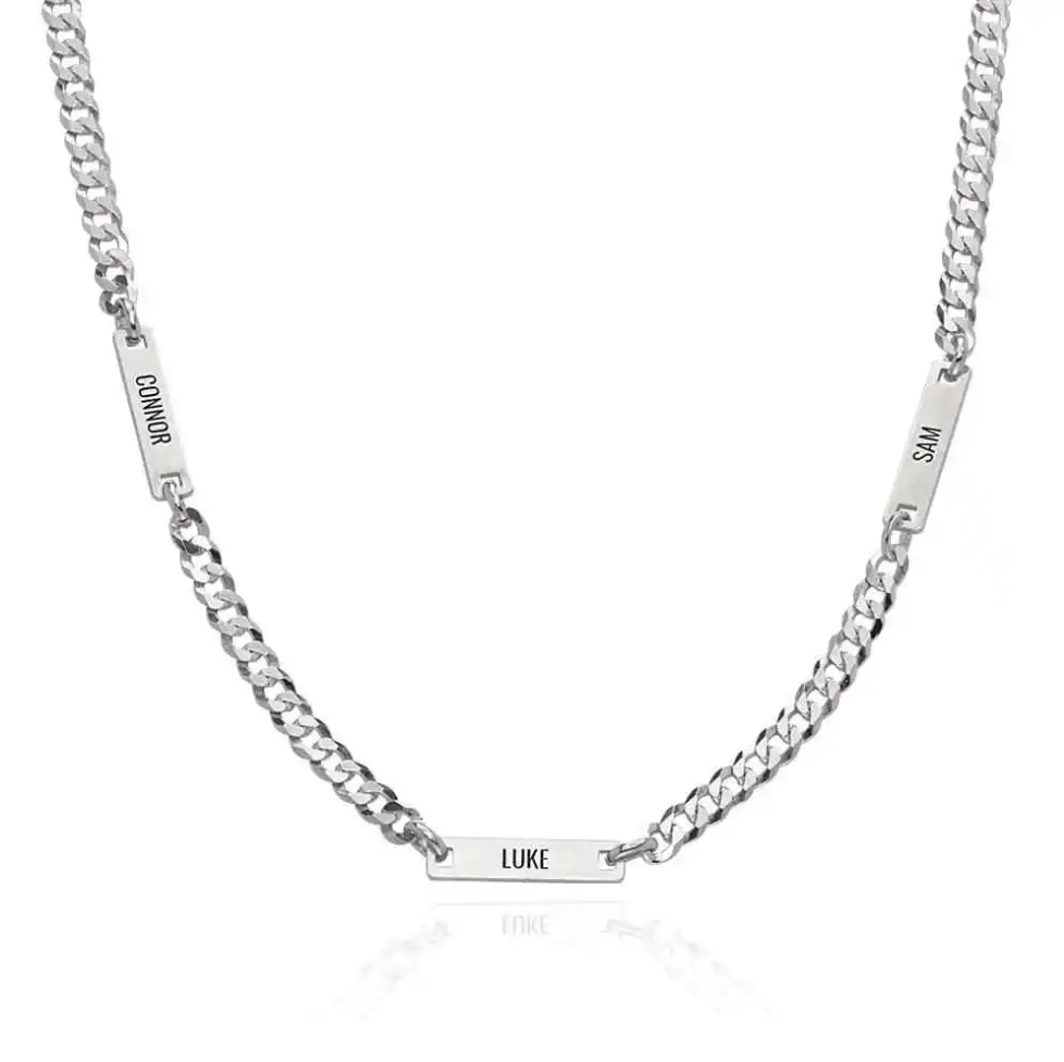 Personalized Multi Name Necklace For Men