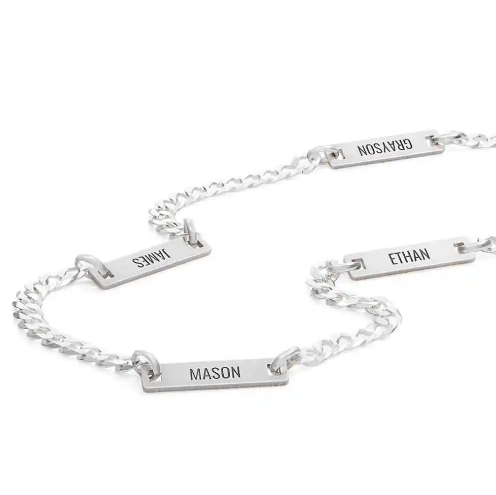 Personalized Multi Name Necklace For Men