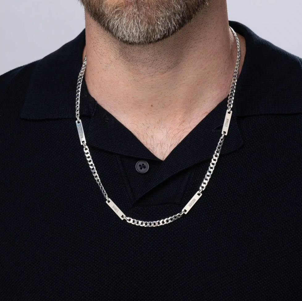 Personalized Multi Name Necklace For Men