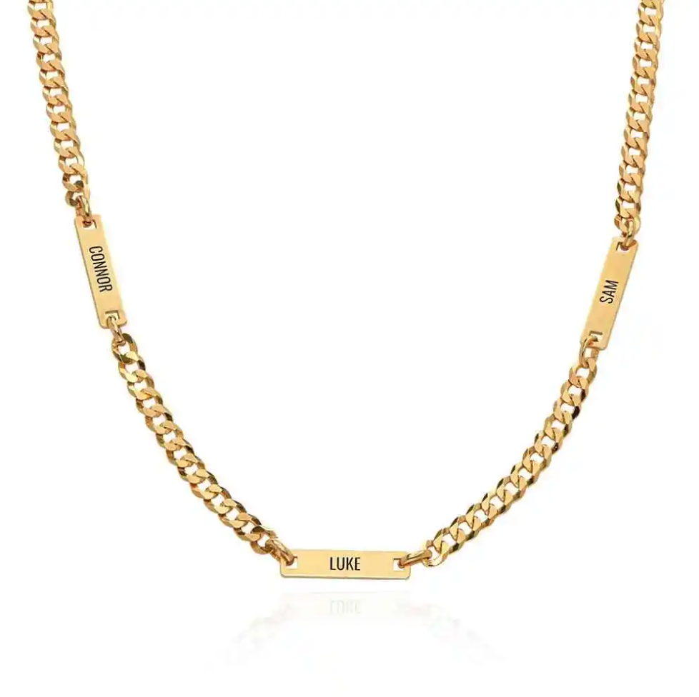 Personalized Multi Name Necklace For Men