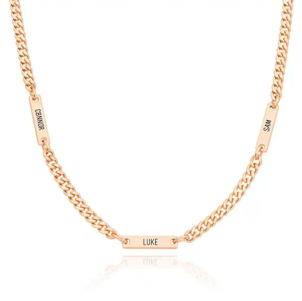 Personalized Multi Name Necklace For Men