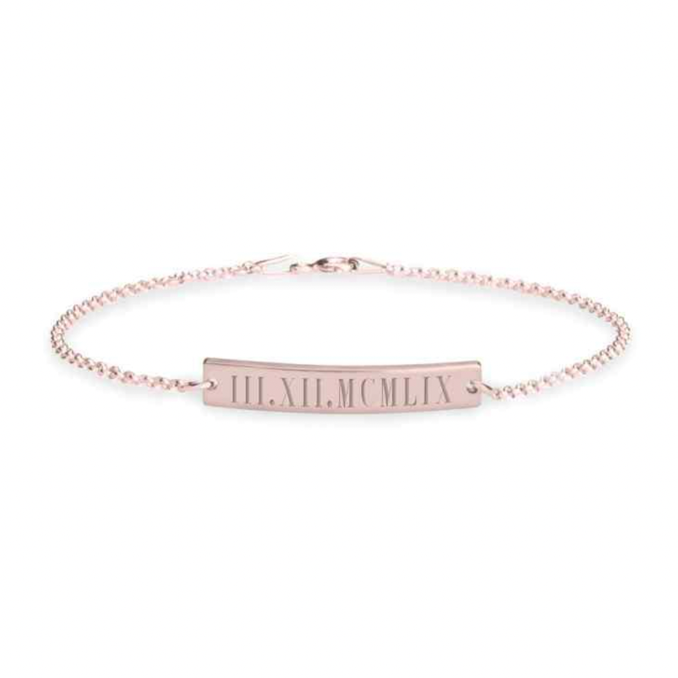 Personalized Roman Number Bracelet