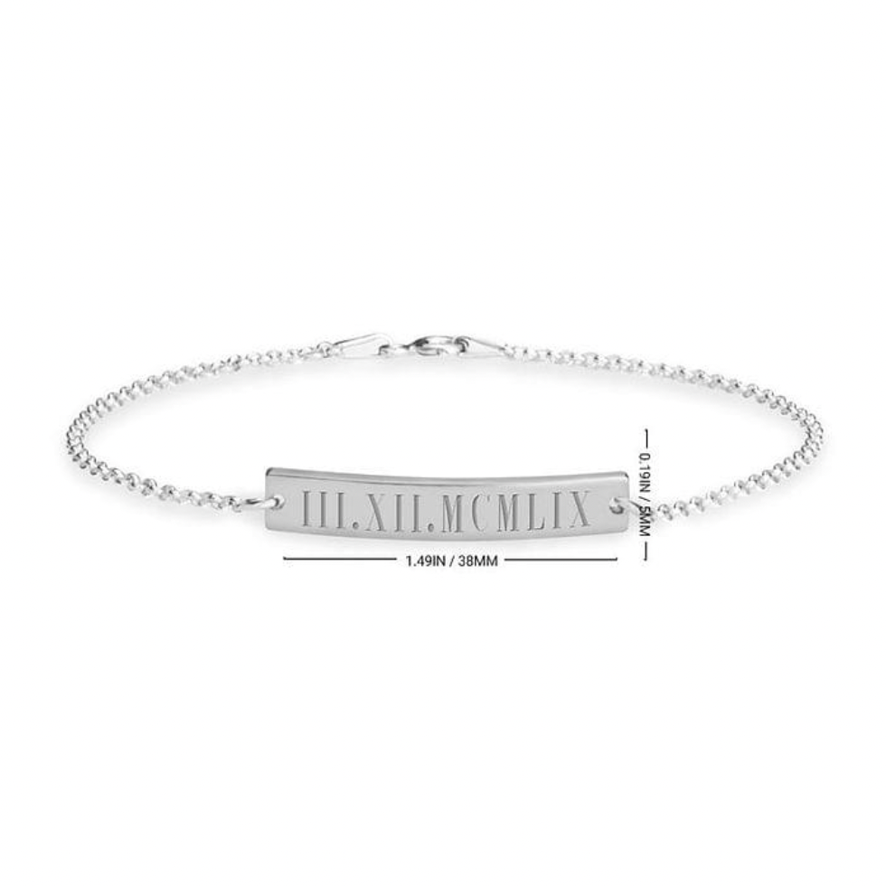 Personalized Roman Number Bracelet