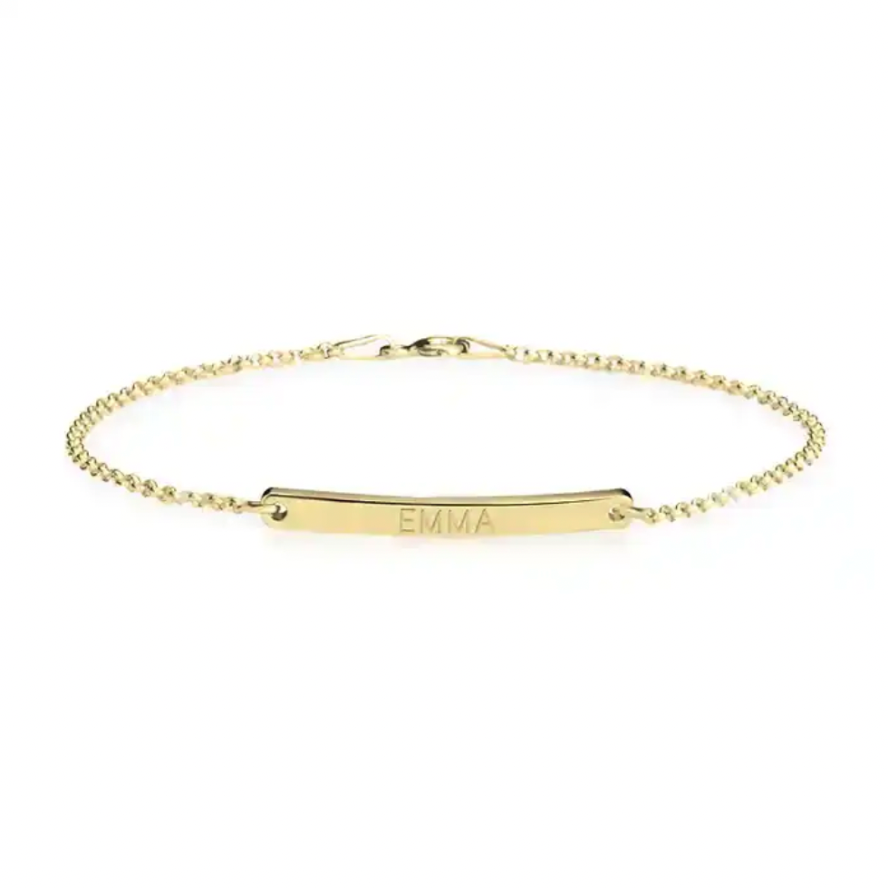 Skinny Engraved Bar Bracelet