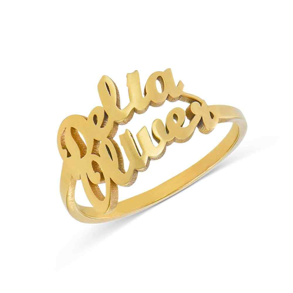 Personalized Two Names Ring