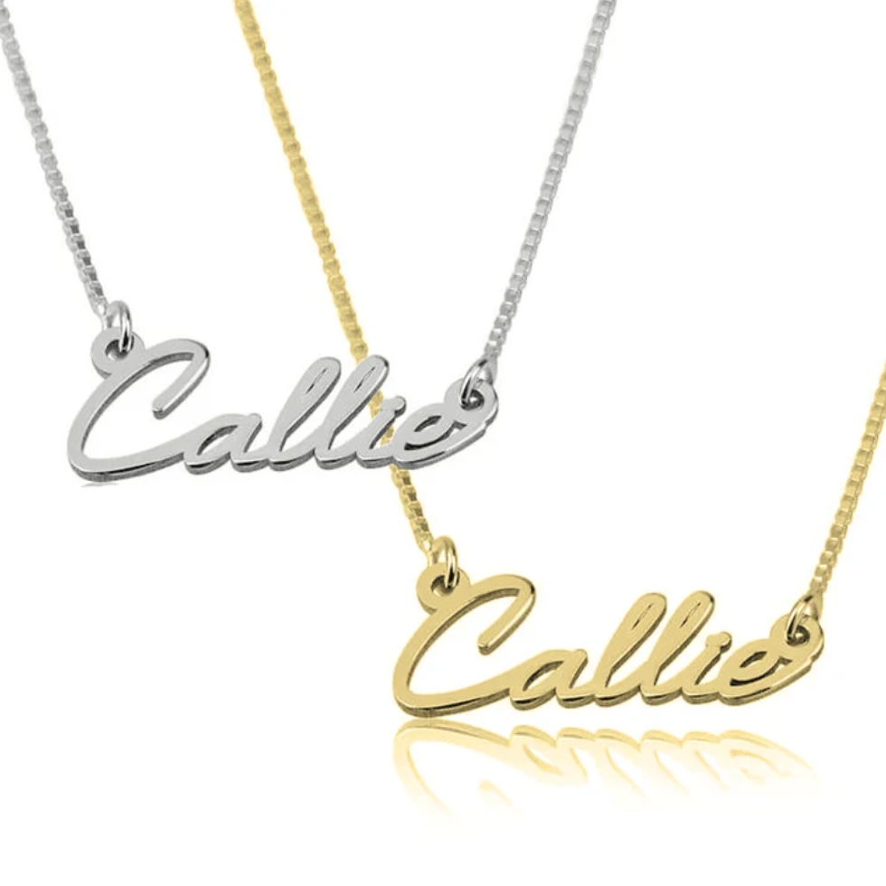 English Dainty Name Necklace