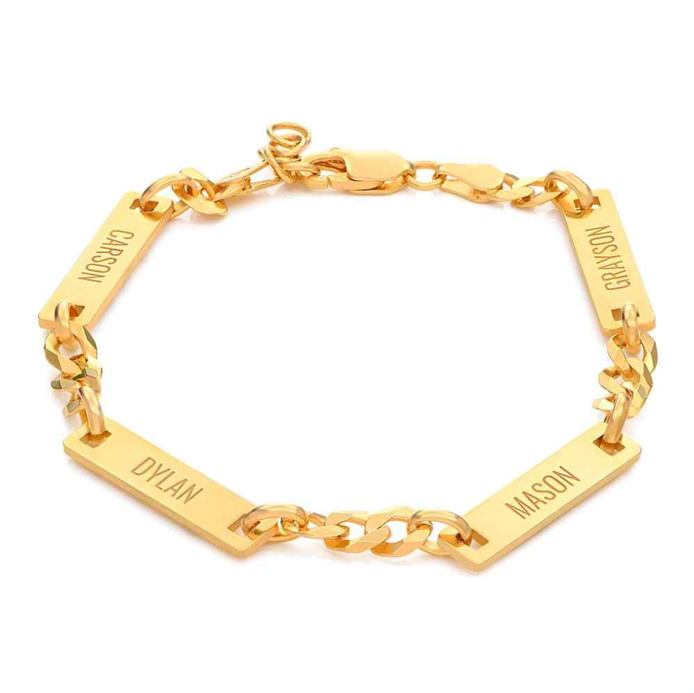 Personalized Multi Name Bracelet For Men