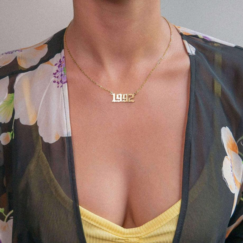 Year Name Necklace