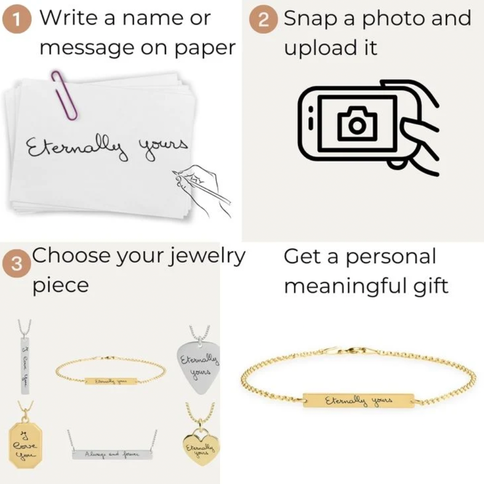 Personalized handwriting bar
