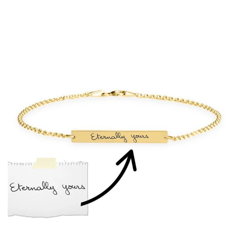 Personalized handwriting bar